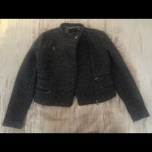 Banana Republic - Grey wool moto Jacket